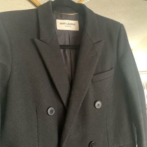 SAINT LAURENT DOUBLE BREASTED LONG COAT